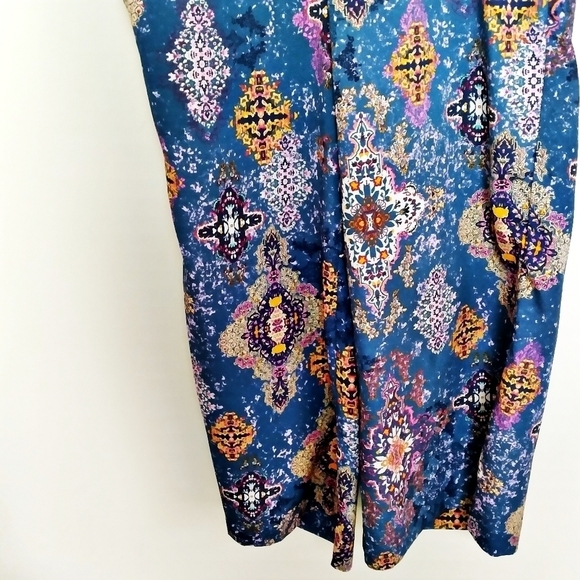 Mark Blue and Pink Lightweight Boho Print Wide Leg Pants Size XS - Picture 3 of 7